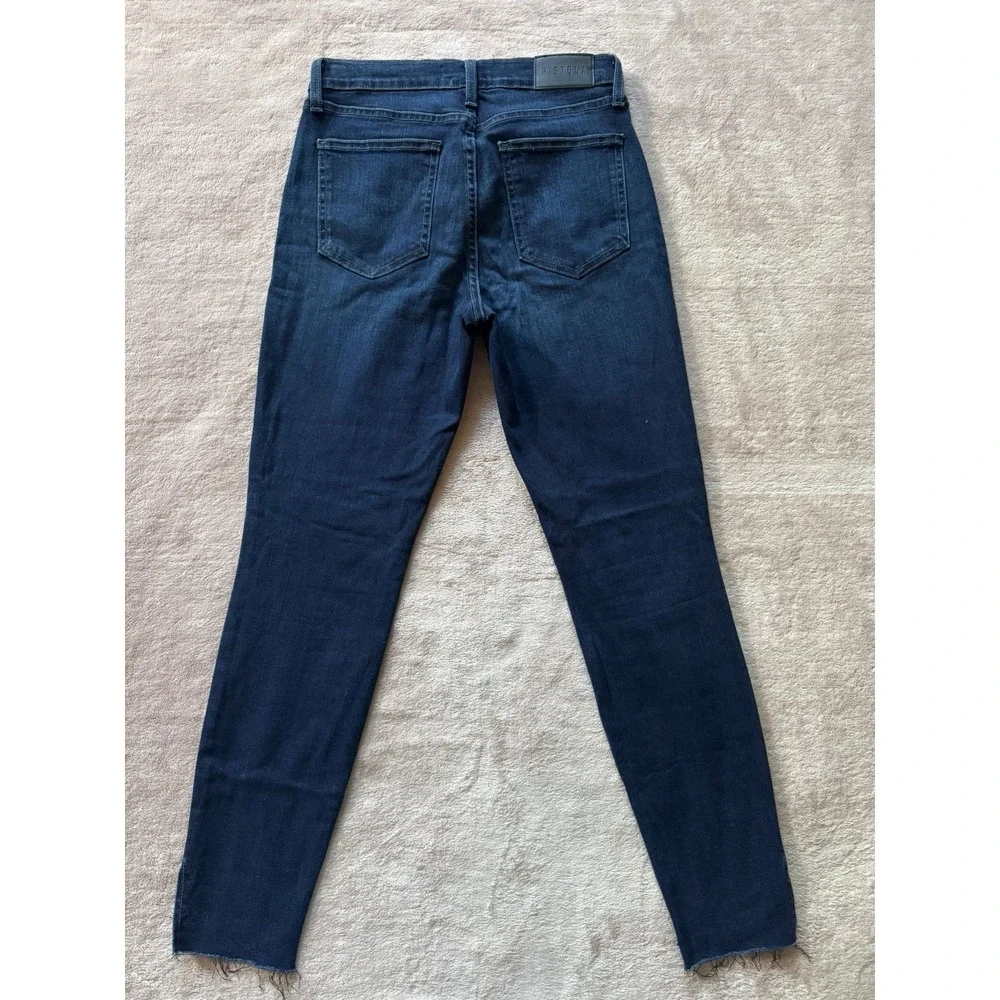 Pistola Womens‎ Mid Rise Blue Denim Skinny Raw Hem Size 26